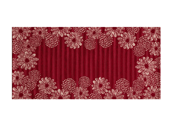 Tappeto Passatoia Runner Cucina Antiscivolo Lavabile Disegno Sole Rosso Suardi