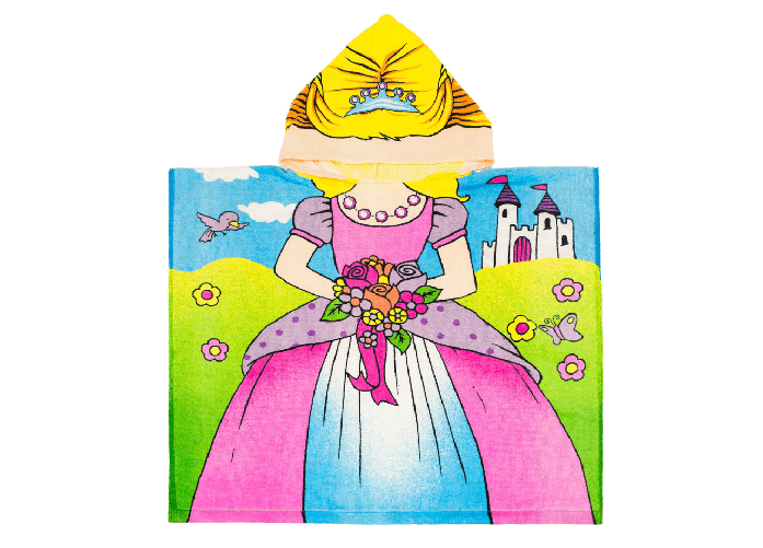 Poncho Mare Per Bambini In Spugna 100% Cotone In Varie Fantasie