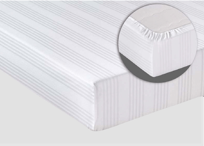 BIANCHERIAWEB Coprimaterasso Bianco Protezione Letto Materasso Modello Sanfort Con Angoli Colore Coprimat Angoli,Misura 1 Piazza E Mezza