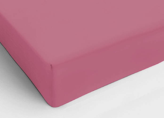 Lenzuolo Sotto Con Angoli Coprimaterasso In Cotone Tinta Unita Colore Fucsia C.N.