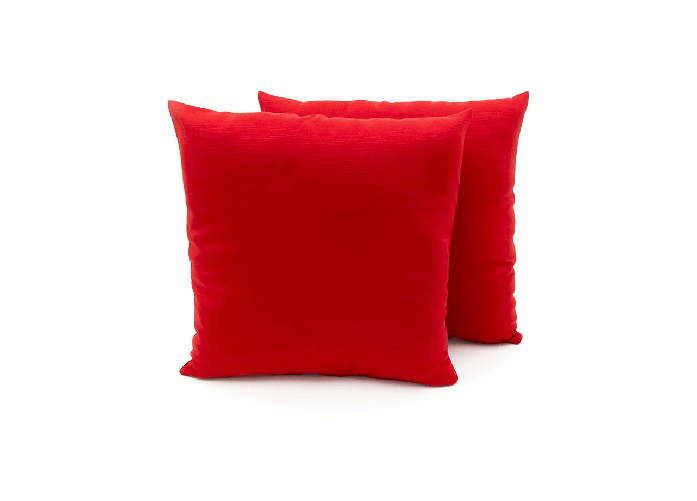 BIANCHERIAWEB Coppia Cuscini Arredo Imbottiti Tessuto Ottoman In Tinta Unita Colore Rosso 20 Colore Rosso 20,Misura 60x60