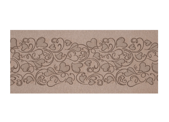 Tappeto Passatoia Tessuto Jacquard Linea Emozioni Disegno Amour Tortora