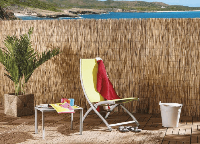 BIANCHERIAWEB Rotolo Arella Rete Recinzione Canna Bamboo Cannette Frangivista Naturale Colore Arella,Misura 120x300