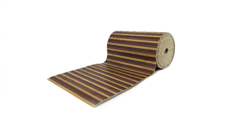 BIANCHERIAWEB Tappeto Bamboo Passatoia Antiscivolo Degradè Colore Marrone Colore Marrone,Misura 50x420