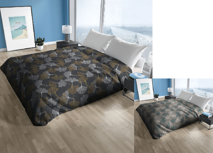 Trapuntino Piumino Estivo Primaverile 100gr/mq Made Italy Dis. Ginko