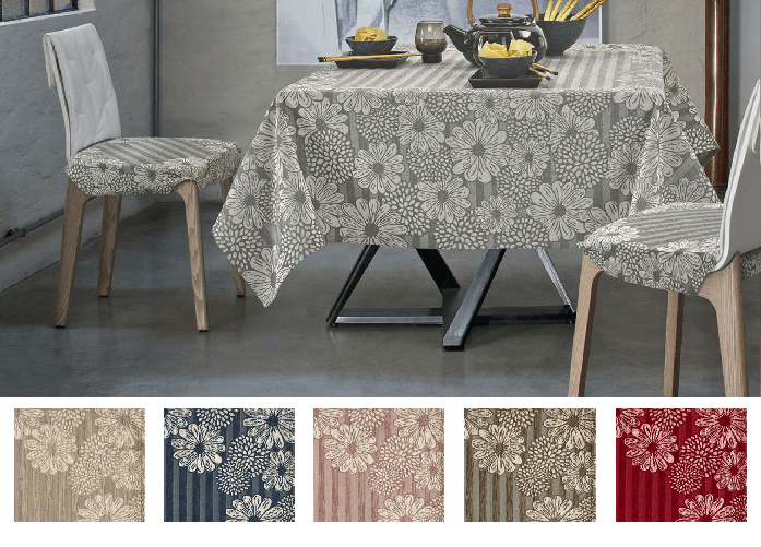 Copritavolo Antimacchia Disegno Sole Colore Rosso By Suardi