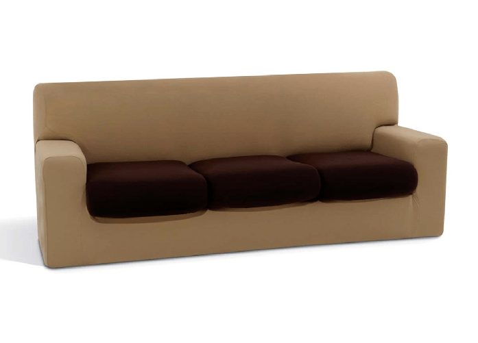 BIANCHERIAWEB Copridivano Sofa Cover In Tinta Unita Colore Arancio 120,Misura 2 Posti