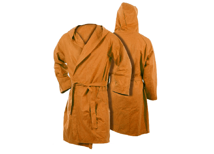BIANCHERIAWEB Accappatoio Con Cappuccio In Microfibra Bambino In Tinta Unita Vari Colori Colore Arancio,Misura 6-8