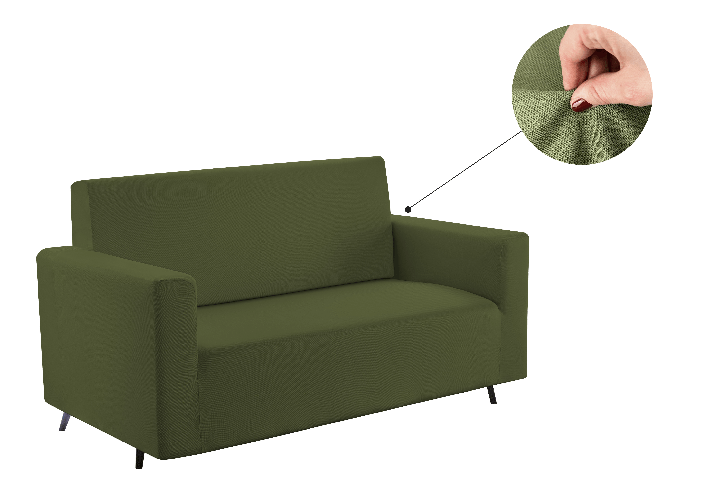 BIANCHERIAWEB Copridivano E Copri Poltrona Antimacchia Sofà Elasticizzato Modello Magico Colore Verde,Misura Div 3Posti