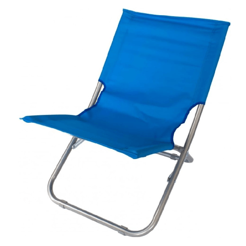 Trade Shop Traesio-spiaggina In Tessuto Oxford Blu Pieghevole Sedia Per Mare Campeggio Portatile 281050 -