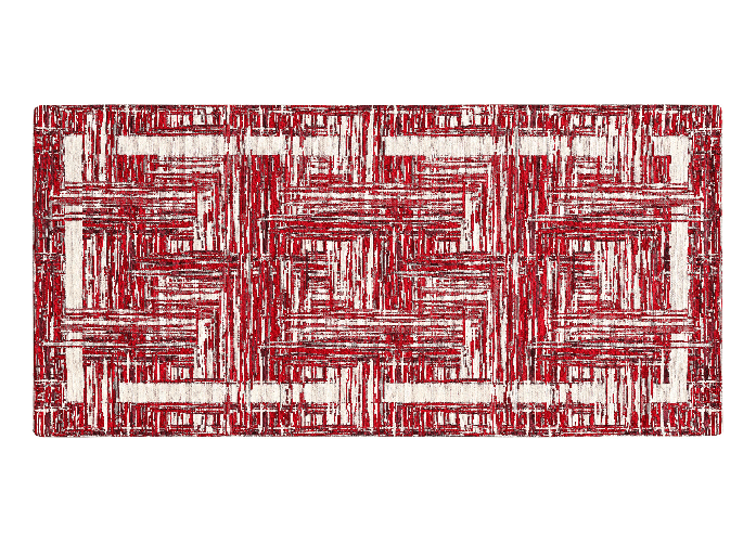 BIANCHERIAWEB Tappeto Arredo Salotto Antiscivolo Scendiletto Camera Dis. Bangkok By Suardi Colore Rosso,Misura 140x200