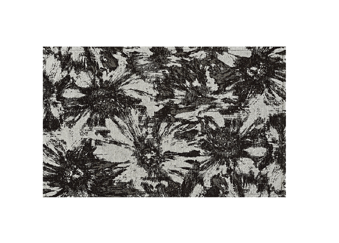BIANCHERIAWEB Tappeto Salotto Velour Antiscivolo Disegno Fior Di Loto By Suardi Colore Nero,Misura 115x175