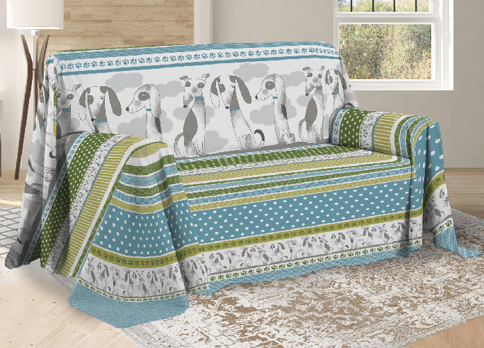 Telo Arredo Multiuso Linea Pensieri Delicati In Cotone Disegno Bau Bau