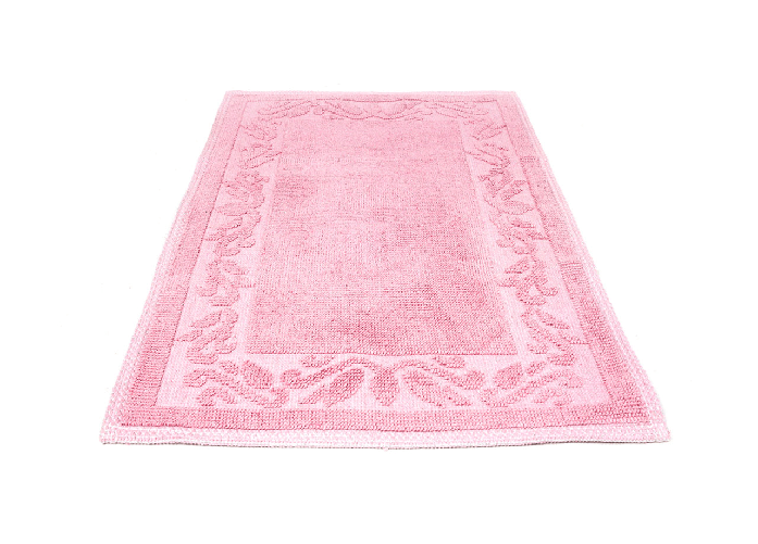 BIANCHERIAWEB Tappeto Casa Bagno/Cucina Cotone In Tinta Unita Disegno Annette Colore Rosa Colore Rosa,Misura 120x180