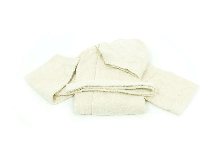 Accappatoio Per Bambini In Spugna Modello Children Colore Panna