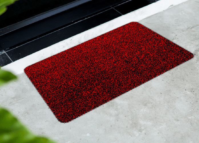 BIANCHERIAWEB Zerbino Antiscivolo Entrata Ingresso Casa Esterno Asciugapassi Magic Clean Colore Rosso,Misura 45x70