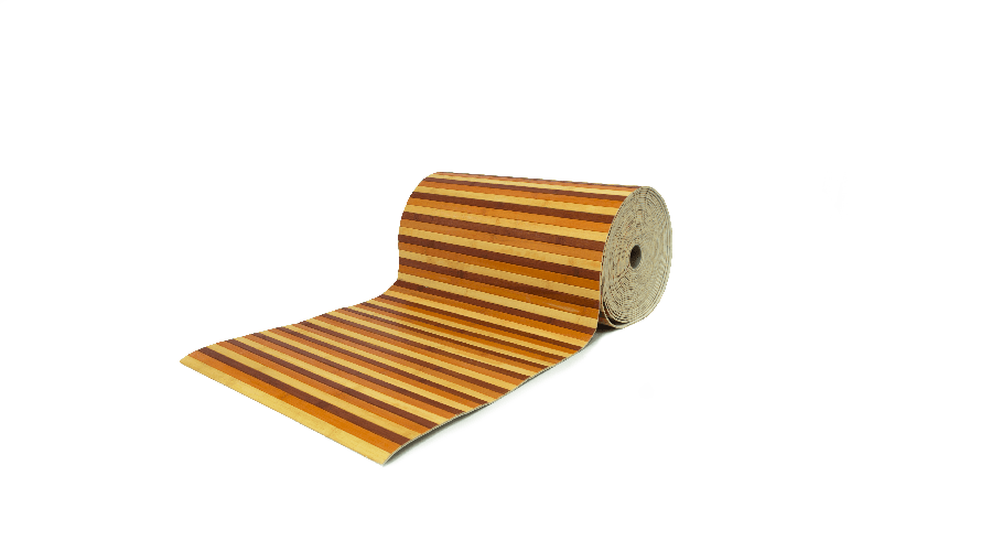 Tappeto Bamboo Passatoia Antiscivolo Degradè Colore Arancio