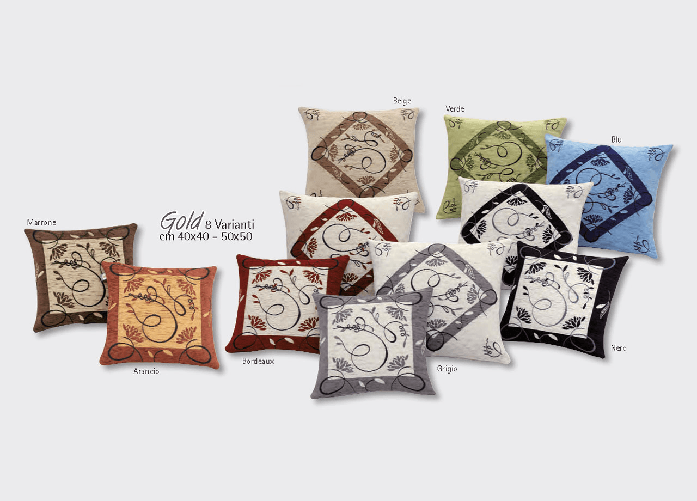 BIANCHERIAWEB Fodera Arredo Disegno Gold Colore Verde,Misura 50x50