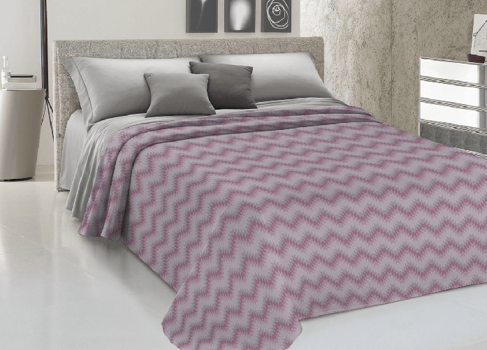 Copriletto Piquet Primavera Estate 100% Cotone Disegno 7672 Zig Zag