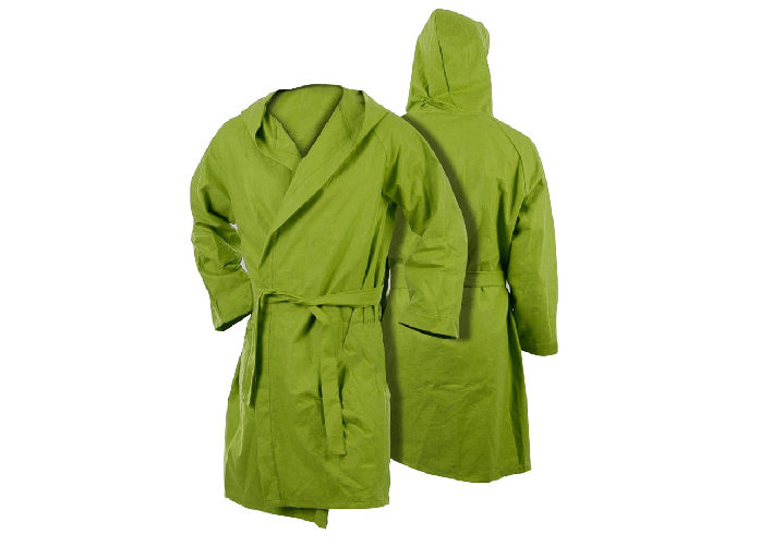 BIANCHERIAWEB Accappatoio Con Cappuccio In Microfibra Bambino In Tinta Unita Vari Colori Colore Verde,Misura 4-6
