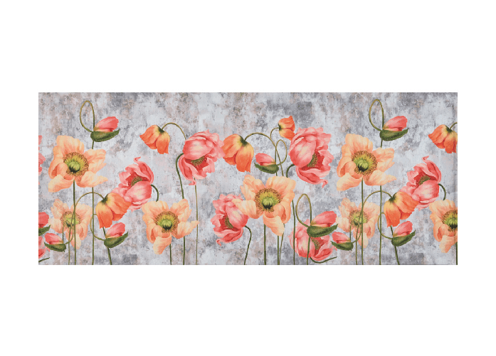 Tappeto Cucina Antiscivolo Stampa Digitale Emozioni Fantasia Tulipani By Suardi