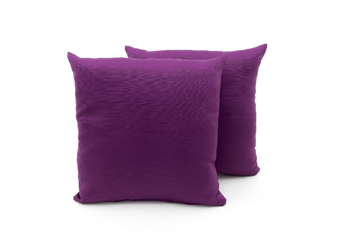 BIANCHERIAWEB Coppia Cuscini Arredo Imbottiti Tessuto Ottoman In Tinta Unita Colore Viola 38 Colore Viola 38,Misura 60x60
