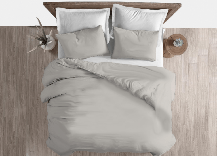 BIANCHERIAWEB Sacco Copripiumino In 100% Cotone Made Italy Tinta Unita Dream Family Colore Panna,Misura Singolo