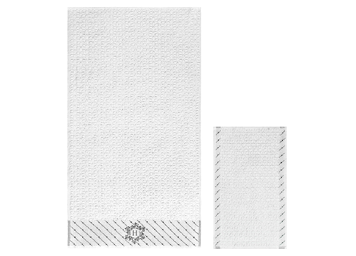BIANCHERIAWEB Set Asciugamano Copiola Salvietta Bagno In Spugna 100% Cotone Con Iniziali Lettere Colore H,Misura Set 2