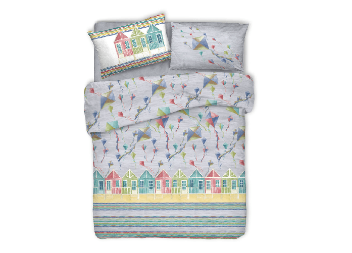 Copriletto Piquet Primavera Estate 100% Cotone Disegno Aquiloni