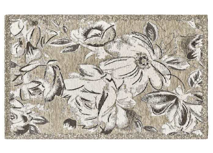 BIANCHERIAWEB Tappeto Arredo Salotto Antiscivolo Scendiletto Camera Dis. Aster By Suardi Colore Tortora,Misura 85x150