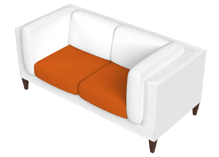 Copridivano Tinta Unita Elasticizzato Antimacchia Modello Sagomato Colore Arancione