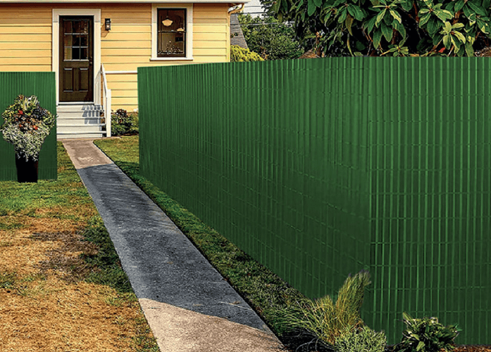 BIANCHERIAWEB Rotolo Arella PVC Rete Recinzione Listelle Frangivista Da Esterno Colore Green,Misura 150x300