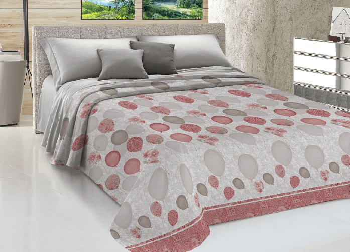 Copriletto Piquet Primavera Estate 100% Cotone Disegno Palloncini