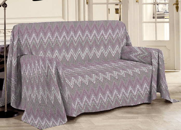 Telo Arredo Multiuso Linea Pensieri Delicati 100% Cotone Disegno Spinato