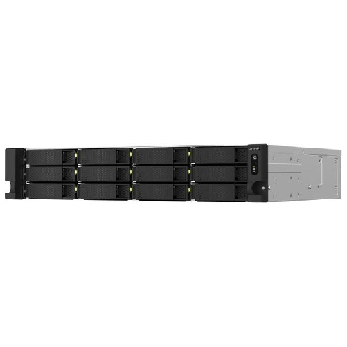 QNAP TS-1264U-RP NAS Armadio (2U) Collegamento ethernet LAN Alluminio, Nero