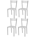 Stock Line Sedie modello Elena per cucina bar e sala da pranzo, struttura in acciaio verniciato alluminio