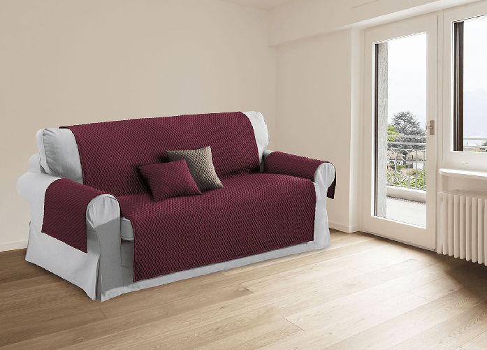 BIANCHERIAWEB Copridivano Effetto Massaggiante Modello Sphere Colore Bordeaux,Misura Poltrona