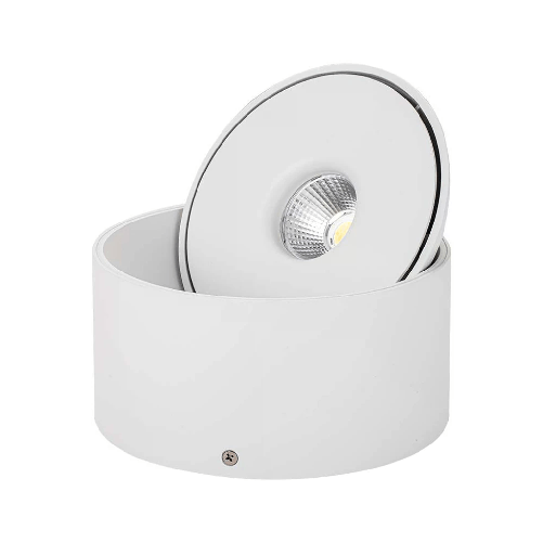 V-TAC Faretto LED COB da Incasso Rotondo 28W Inclinabile Colore Bianco 3in1