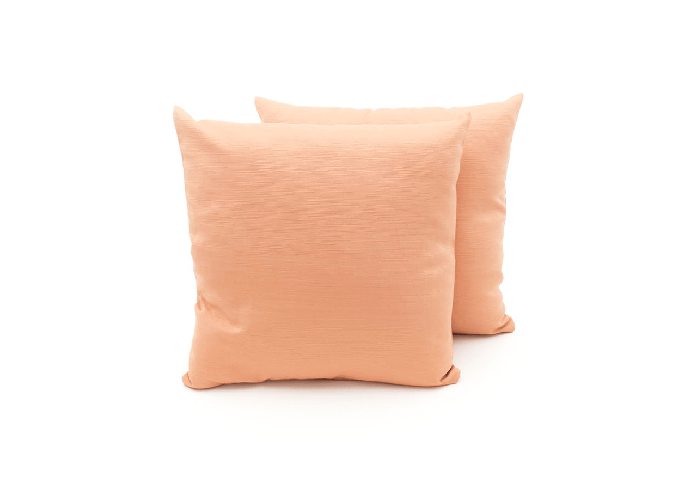 BIANCHERIAWEB Coppia Cuscini Arredo Imbottiti Tessuto Ottoman In Tinta Unita Colore Salmone 05 Colore Salmone 05,Misura 60x60
