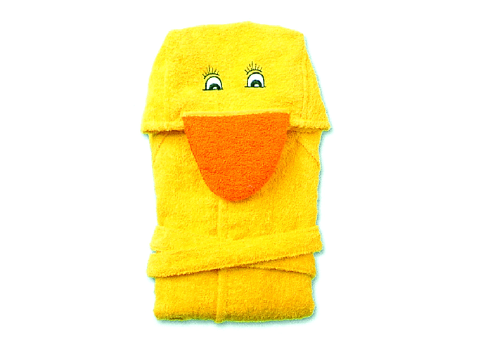 Accappatoio Per Bambini Con Cappuccio Modello Papera