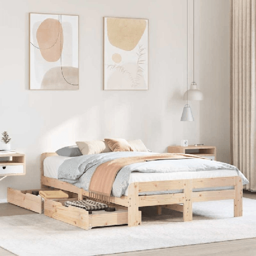 VidaXL Letto senza Materasso 120x190 cm in Legno Massello di Pino