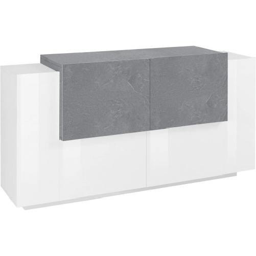 TopQuality Furniture Mobile Porta TV Bianco Acero 160 cm Madia Bassa per Soggiorno