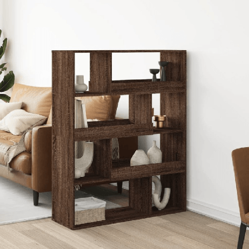 VidaXL Divisorio Stanza Rovere Marrone 100x33x125,5 cm in Truciolato