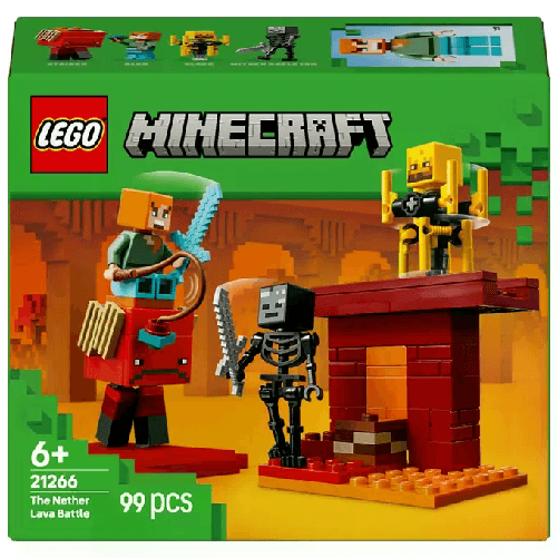 LEGO Minecraft Battaglia sul Ponte del Nether Gioco d'Avventura per Bambini e Bambine da 6 Anni Piccolo Set da LEGO Minecraft Battaglia sul Ponte del