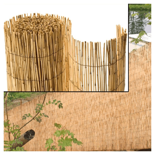 TrAdE Shop Traesio-Arella Palizzata Listelli Canne Bambù Legno Esterni Recinzione Giardino 1.5x5mt 134705 -