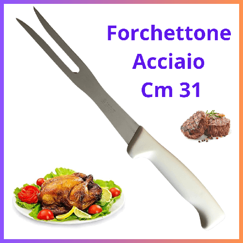 Marob Forchettone in acciaio attrezzi per barbecue griglia carne utensili da cucina 31 cm