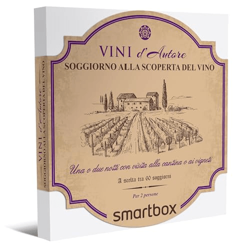 Smartbox - Cofanetto Regalo Soggiorno Vino per 2 Persone