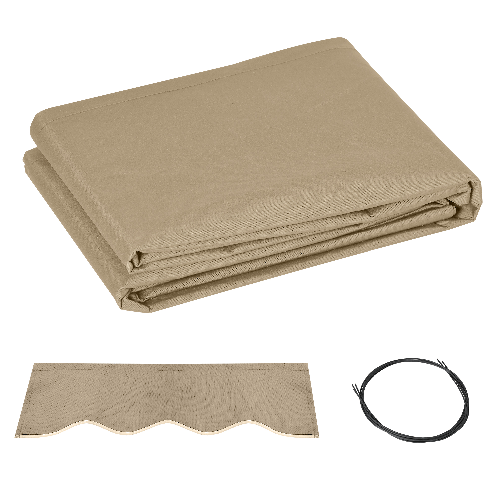 Outsunny Telo di Ricambio per Tenda a Bracci in Poliestere Anti UV da 4x2.5m, Beige