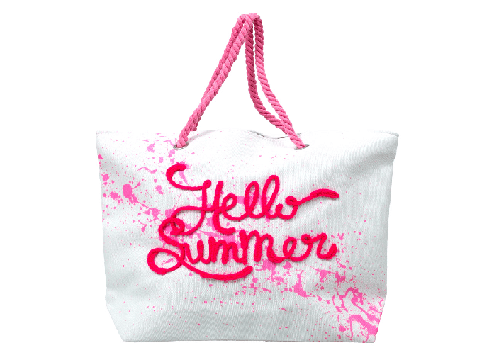BIANCHERIAWEB Borsa Mare Spiaggia Piscina Borsone Grande Tasca Portaoggetti Modello Summer Misura Borsa,Colore Fucsia