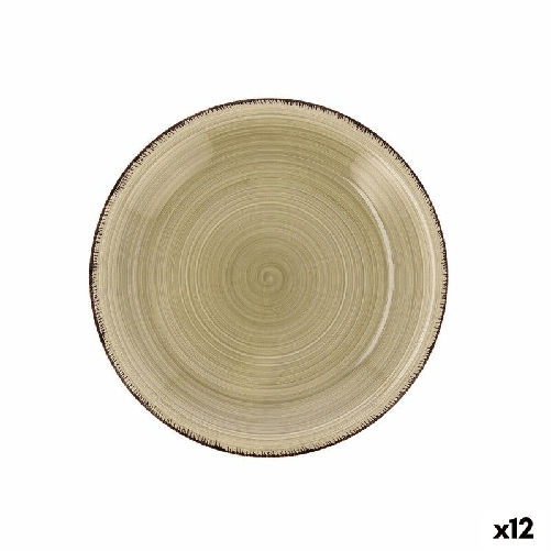 Quid Piatto da Dolce Quid Natura Vita Ceramica Verde (19 cm) (12 Unità)
